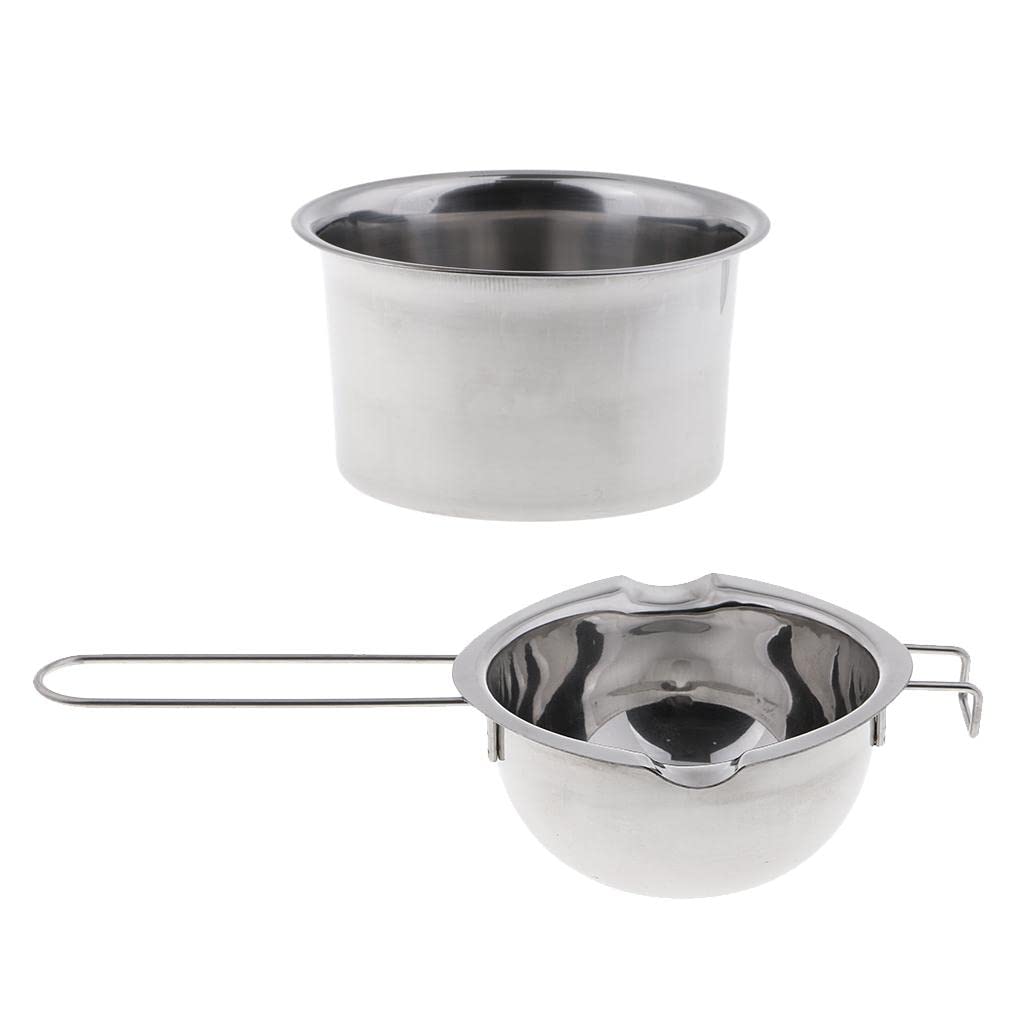 Ecomistiq 2 Pieces/Set Stainless Steel Wax Melting Pot Double Boiler For Candle Making|Crafts | Home Arts & Crafts | Candle Maki