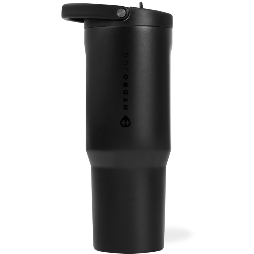 HydroJug Sport - Stainless Steel Tumbler with Straw, Vacuum Insulated, 40oz Leakproof Water Bottle, Ergonomic Design, Reusable, 