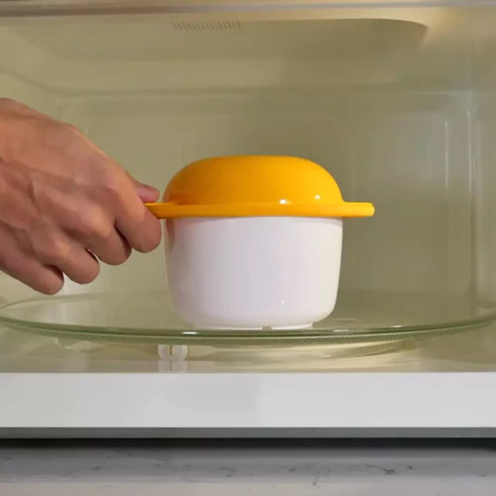 Microwave Egg Cooker Poacher Scramble Omelet Eggwich Maker With Silicone Handles Yolk Separator And Shell Cracker