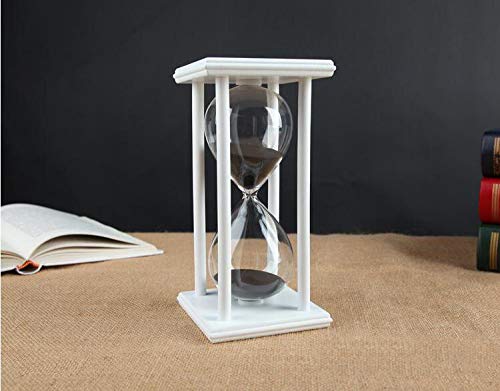 Hourglass Timer for 45 Min Sandglass Timer 45 Minutes Decoration Festival Ornament for Kitchen Restaurant Living Room Home Closet Office Desk Bedroom Party Christmas New Year Black