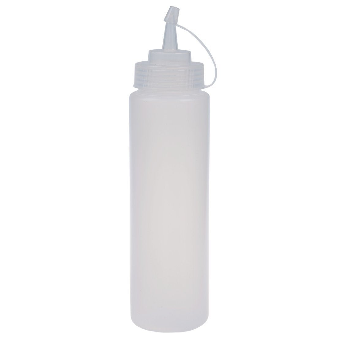 Godskitchen 16 Ounce (1Pcs)  Clear Plastic Squeeze Squirt Condiment Bottle With Twist On Cap Lid