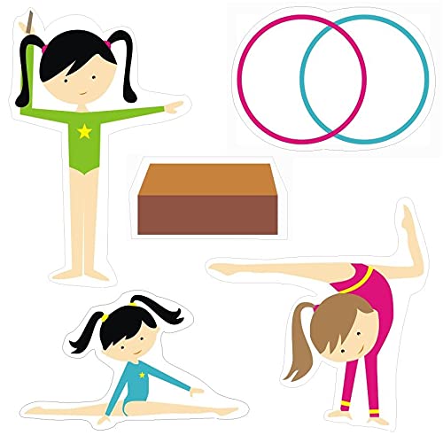 Pretty Ur Party Gymnastics Theme Paper Cutouts for Birthday Parties, Party Supplies dcor, Birthday Party Decoration CutOuts  M