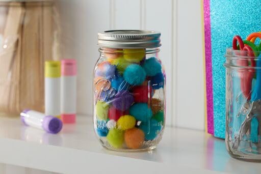 12 Ball Mason Jar With Lid - Regular Mouth - 16 Oz By Jarden (Packs Of 12)