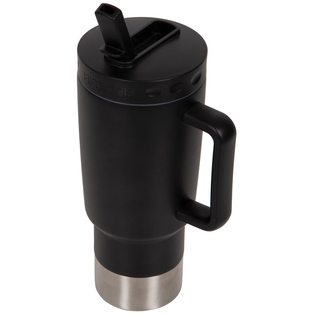 FIFTY/FIFTY 30 Ounce Mug; Stainless Steel Vacuum Insulated; Matte Black