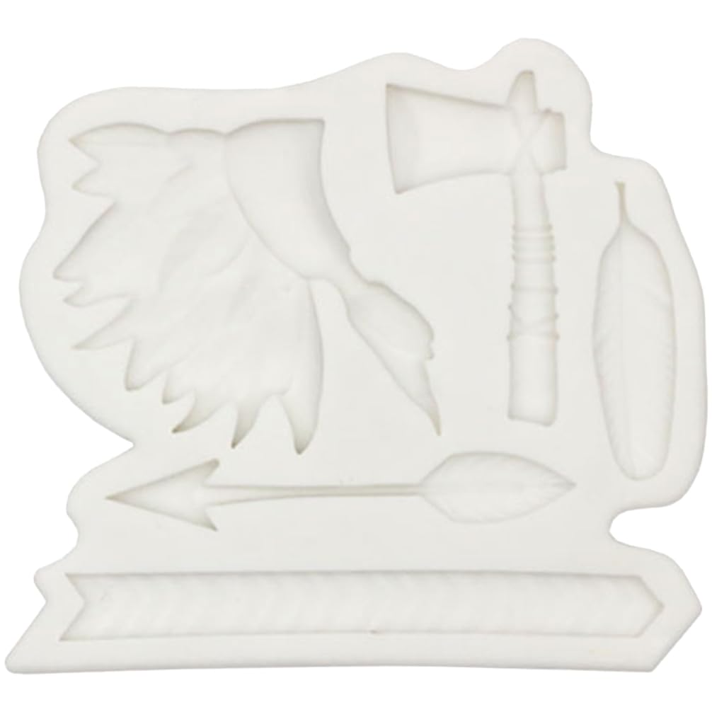Native American Western Indians Fondant Silicone Mold Sugarcraft Cake Decorating, Cupcake Topper, Chocolate, Polymer Clay