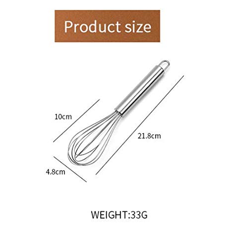 Aeyistry 8 Inch Stainless Steel Egg Whisk Multifunction Hand Egg Beaters Egg Stirring Mixing Whisk