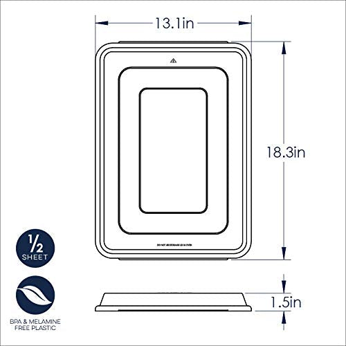 Nordic Ware Half Sheet Cover, 13 By 18 Inch, Clear