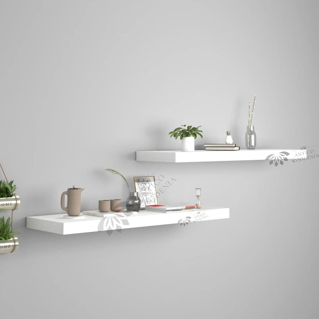 Antico Woodenia Wooden Floating Wall Shelf| Wall Mount| Wall Rack| Wall Bracket For Home And Office Decor | Big Mounted Cabinets