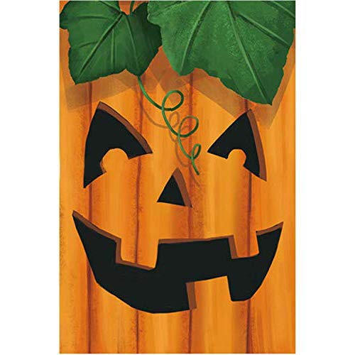 Jack-O-Lantern Halloween Garden Flag - 12'' X 18'', Double Sided, Fall Pumpkin Yard Decor, Halloween Decorations, Pumpkin Patch