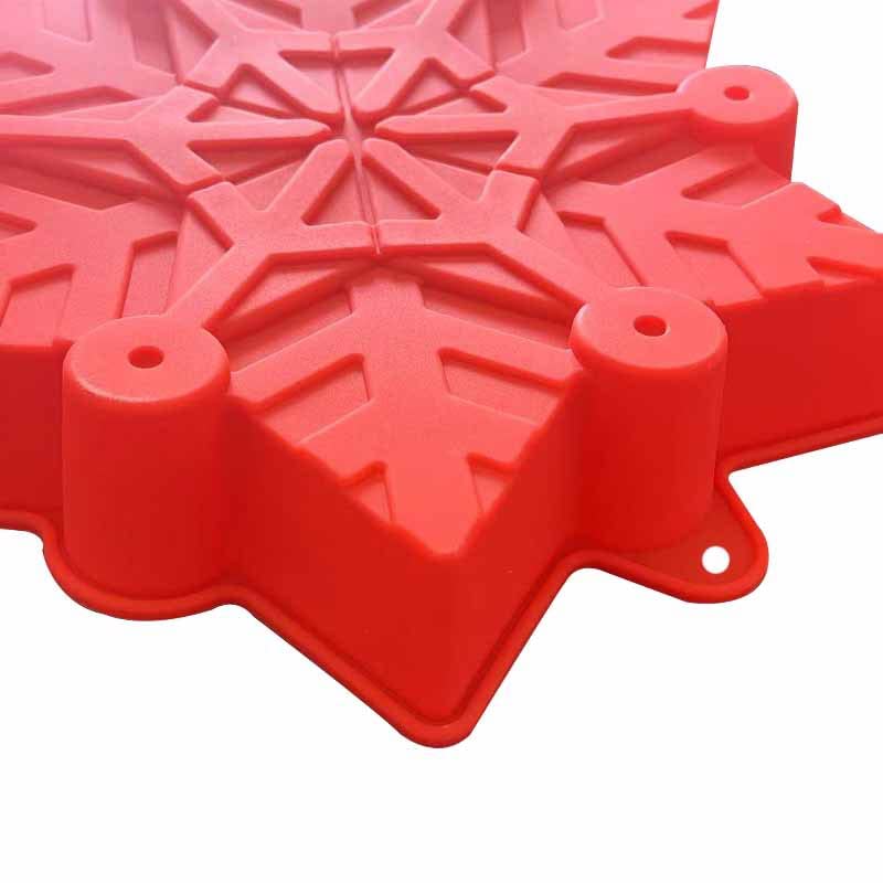 Zavaca - 3D Large Christmas Snowflake Cake Mold For Baking Non-Stick Shapes Cake Pan (Random Color)