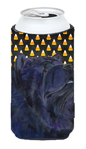 Chow Chow Candy Corn Halloween Portrait  Tall Boy Beverage Insulator Beverage Insulator Hugger