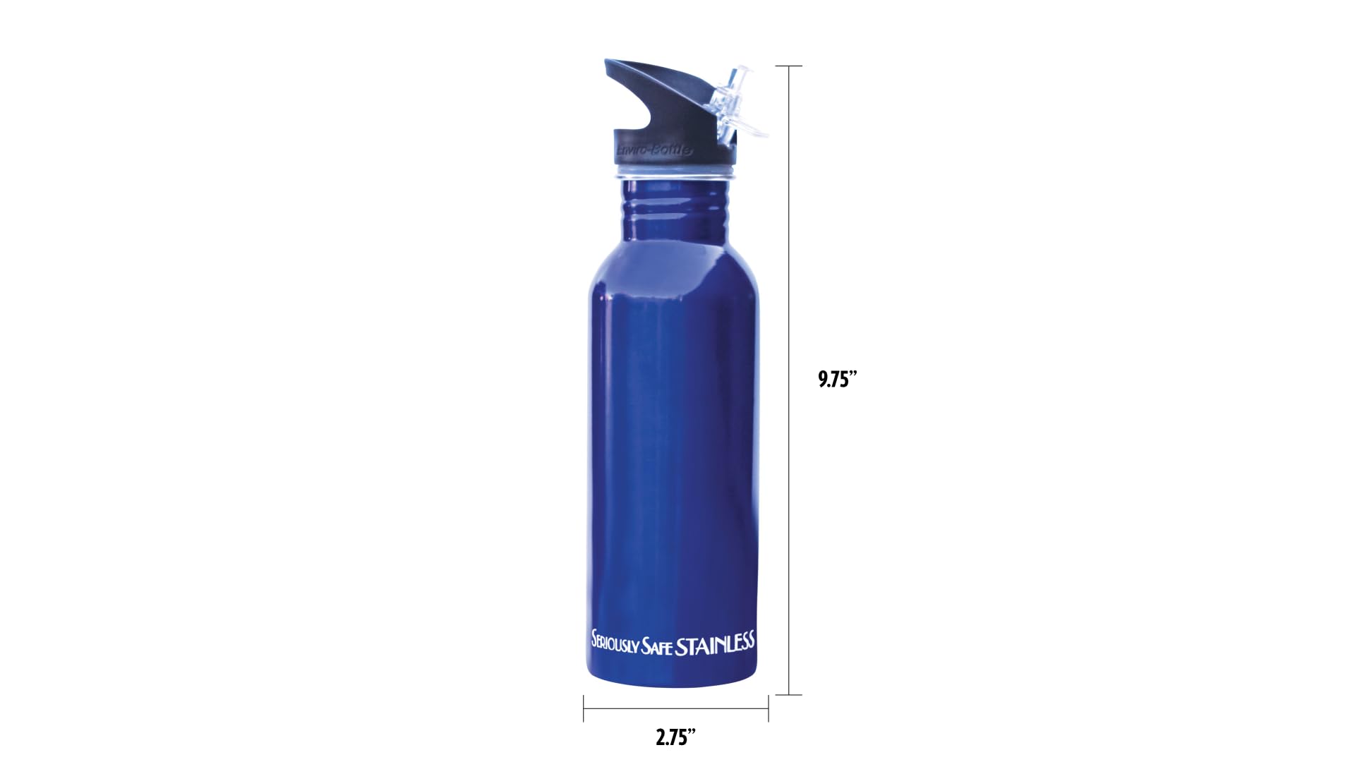 New Wave Enviro Stainless Steel Water Bottle (0.6 Liter, Blue)