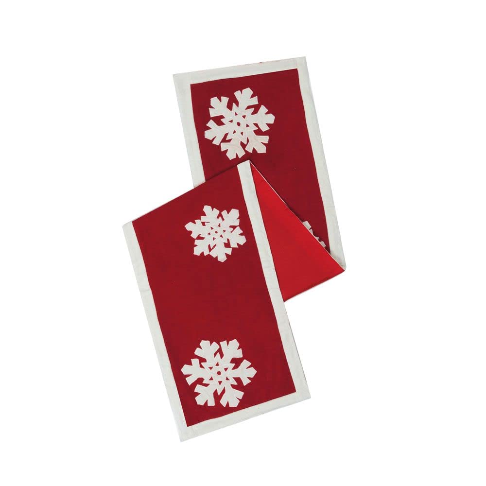 Vickerman 12'' x 60'' Felt Flakes Table Runner - QTX17352
