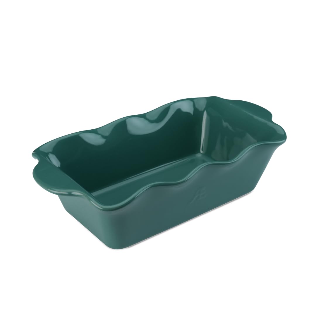 Ashley Elaine 9x5 Ceramic Fluted Loaf Pan for Baking Bread, Cakes, and Casseroles Nonstick, Easy to Clean, Elegant Bakeware 