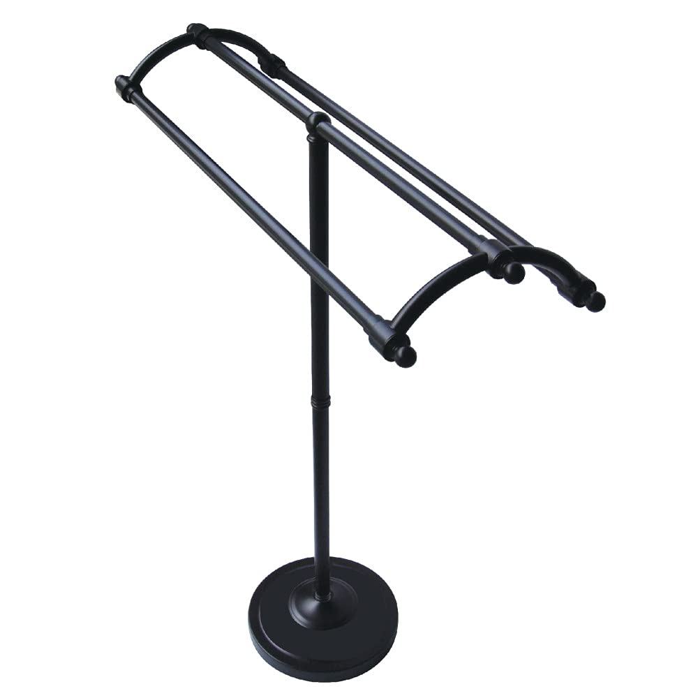 Kingston Brass SCC2275 Pedestal Round Plate Towel Rack  Oil Rubbed Bronze