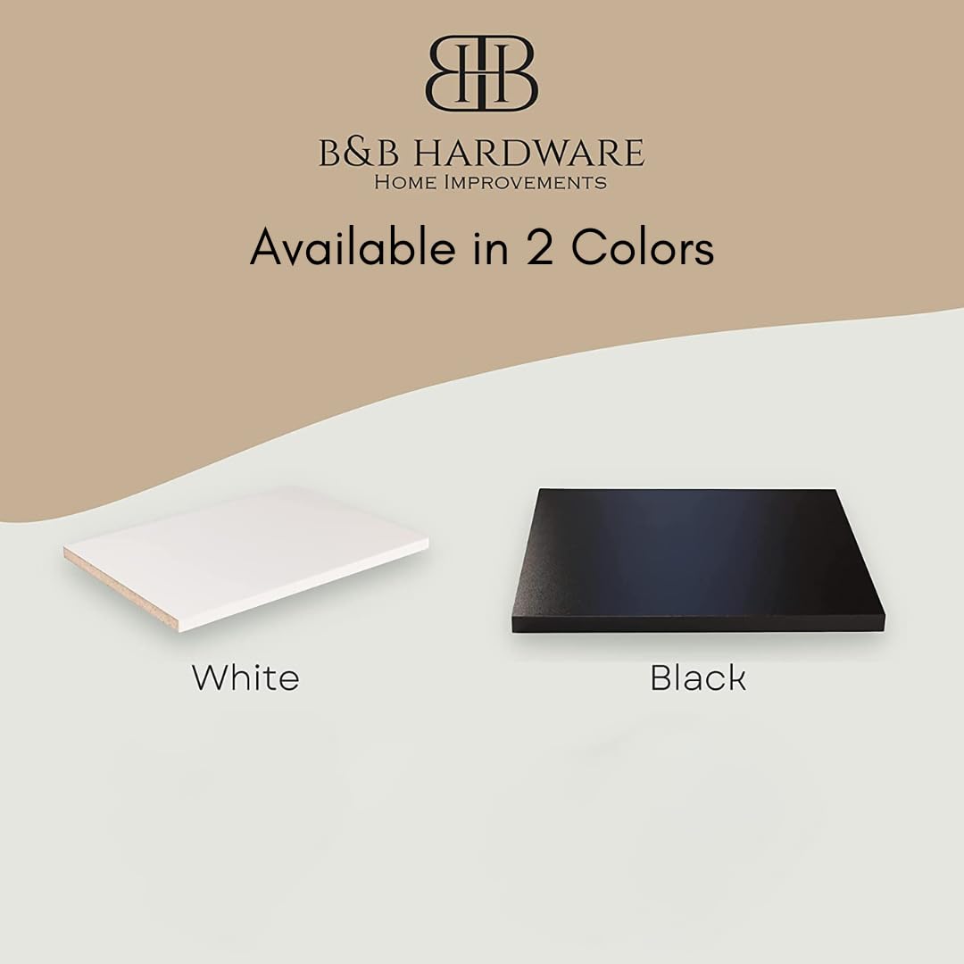 B&B Hardware Cabinet Shelves - Melamine 1/2'' Thick - Custom Organize Space With Stylish Cabinet Melamine Shelves - Perfect Solu