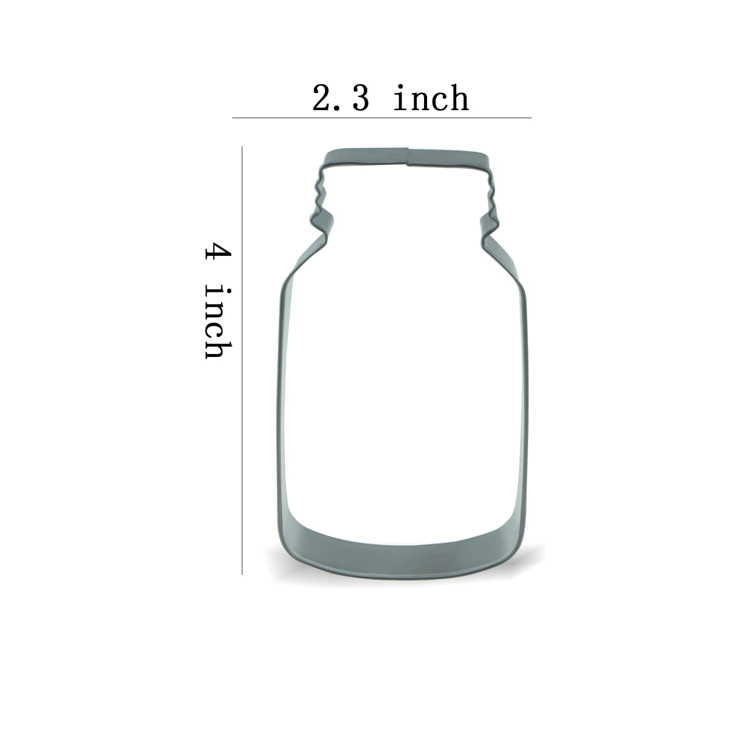 Keewah Mason Jar Cookie Cutter, 4 X 2.3 Inch, Stainless Steel