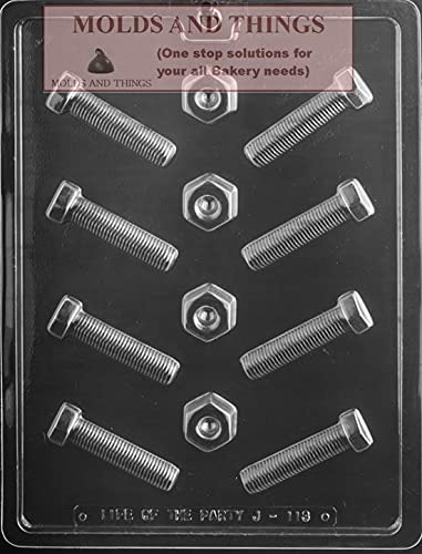 Nut & Bolt Chocolate Candy Mold With  Molding Instruction