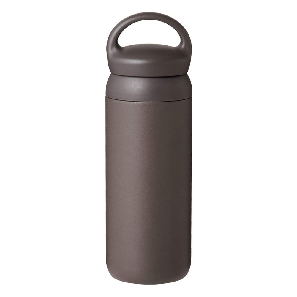 KINTO 21096 Dayoff Tumbler, 16.9 fl oz (500 ml), Dark Gray, Double Wall Vacuum Construction, Thermal and Cold Insulation, Water 