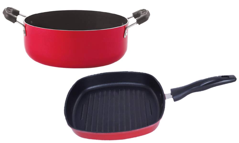 Nirlon Non Stick Aluminium Cookware Set Of 2 Pieces (Cs20_Gp24)
