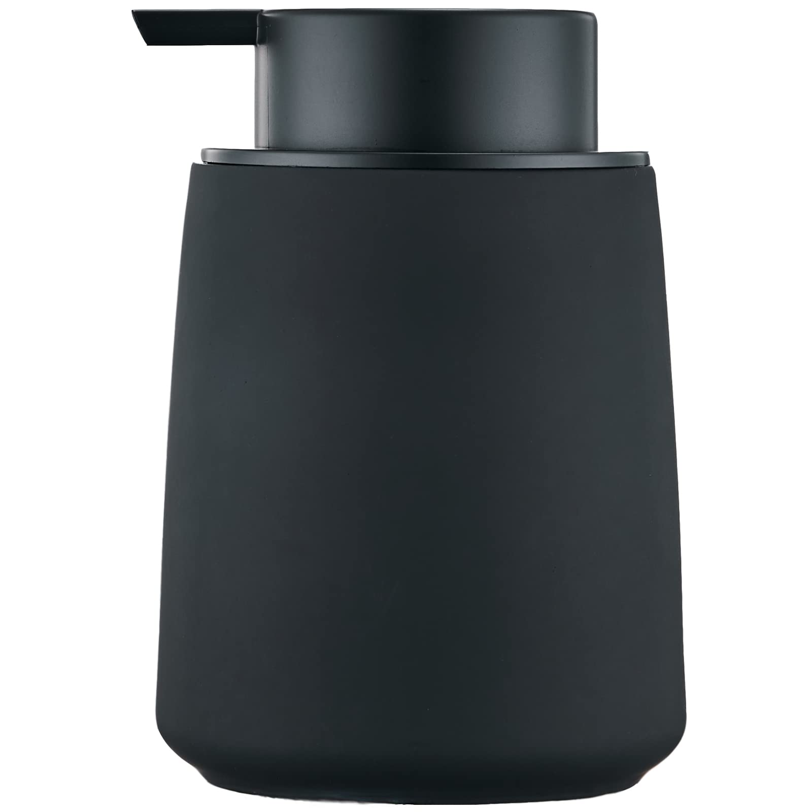 12Oz Black Soap Dispenser - Ceramic Lotion Hand Soap Dispenser For Bathroom With Easy-To-Press Pump, Modern Refillable Liquid Ha