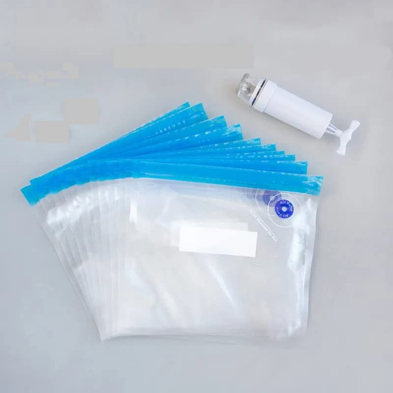 Birud Reusable Vide Bags Vacuum Sealing Resealable Food Vacuum Bags With Pump 10 Food Bag 21X22 Cm Grocery Bag For A Long Time W