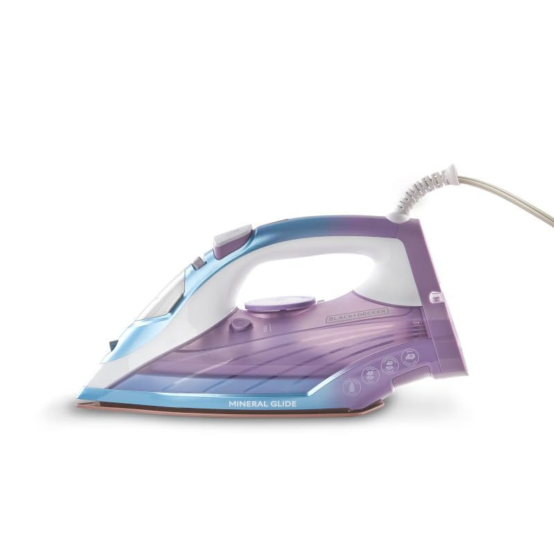 Black+Decker Moonstone Iron, Ir2323-1Ad, Ceramic Infused Soleplate & Anti-Drip Function With Auto Clean And Auto Shut-Off, 50% S