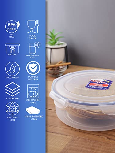 Lock & Lock Round 2.5Ltr, 8.6 X 8.6 X 24.5 Cm, Clear