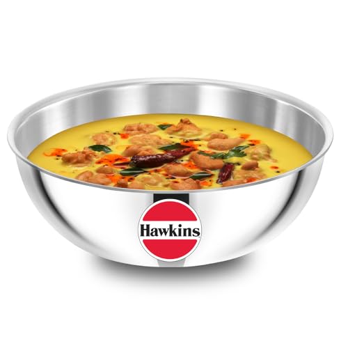 Hawkins 4 Litre Metro Kadhai, Triply Stainless Steel Induction Tasla, Silver (SSTA40)