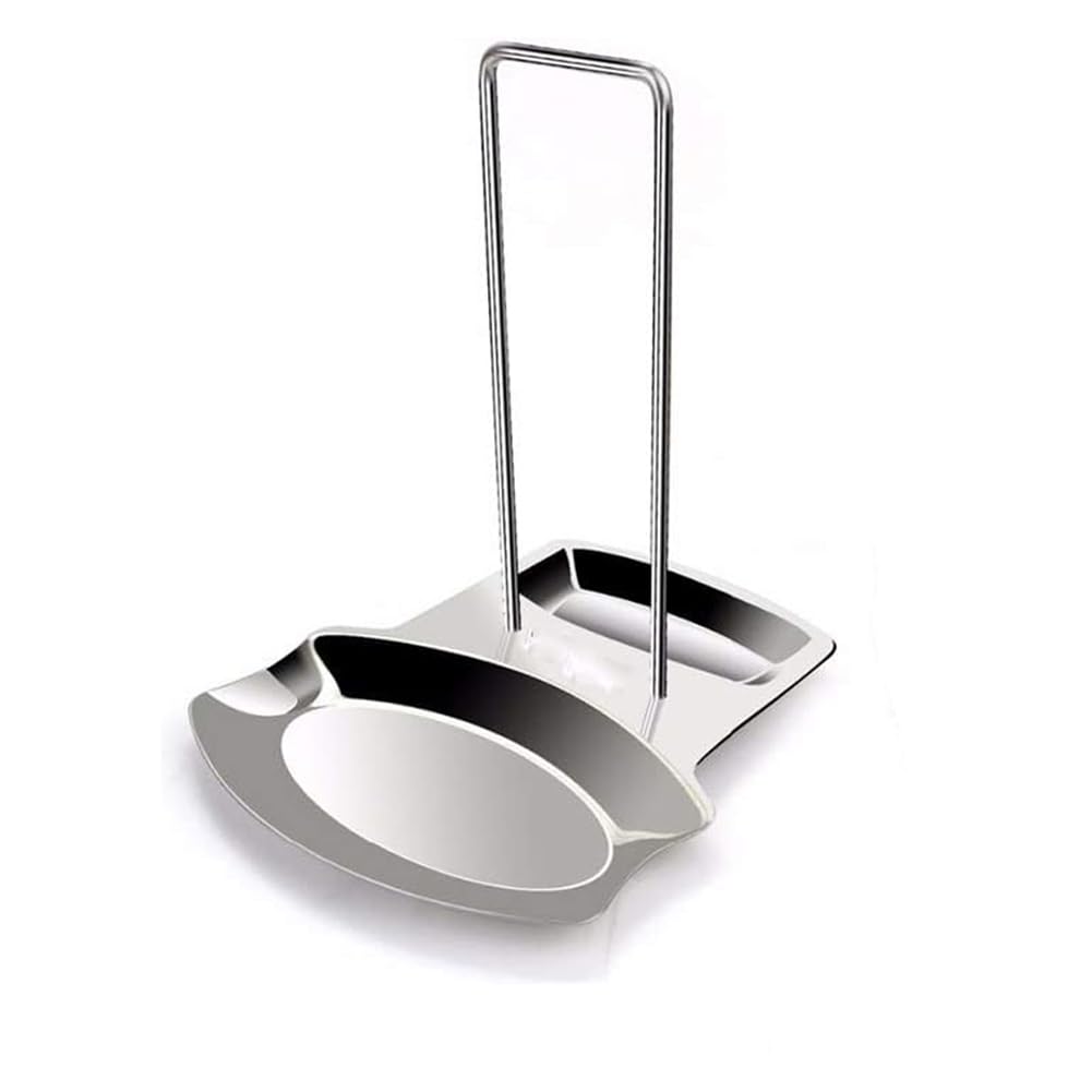 Pot Lid Holder Spoon Rest,Stainless Steel Utensils Pan Pot Cover Lid Rack Stand Organizer,Multifunctional Storage Soup Spoon Res
