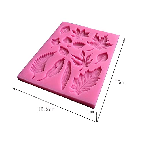 Cestony Leaf Shape Silicone Molds For Diy Cake Fondant Biscuit Cookies Soap Sugar Pudding Chocolate Hard Candies Dessert Candle