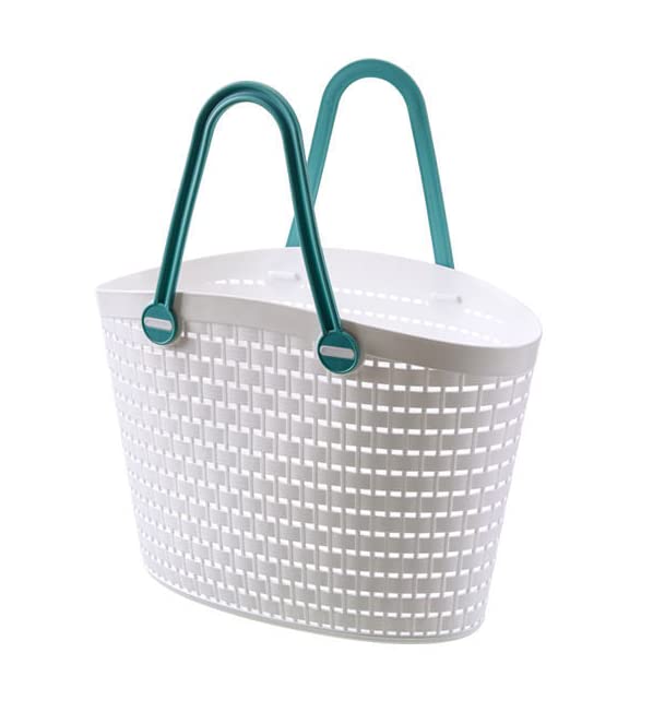 Homies, 1 Piece, Plastic Shopping Organizer Basket With Handles, Shower Caddy Tote Portable Storage Bins For Bathroom, Kitchen, 
