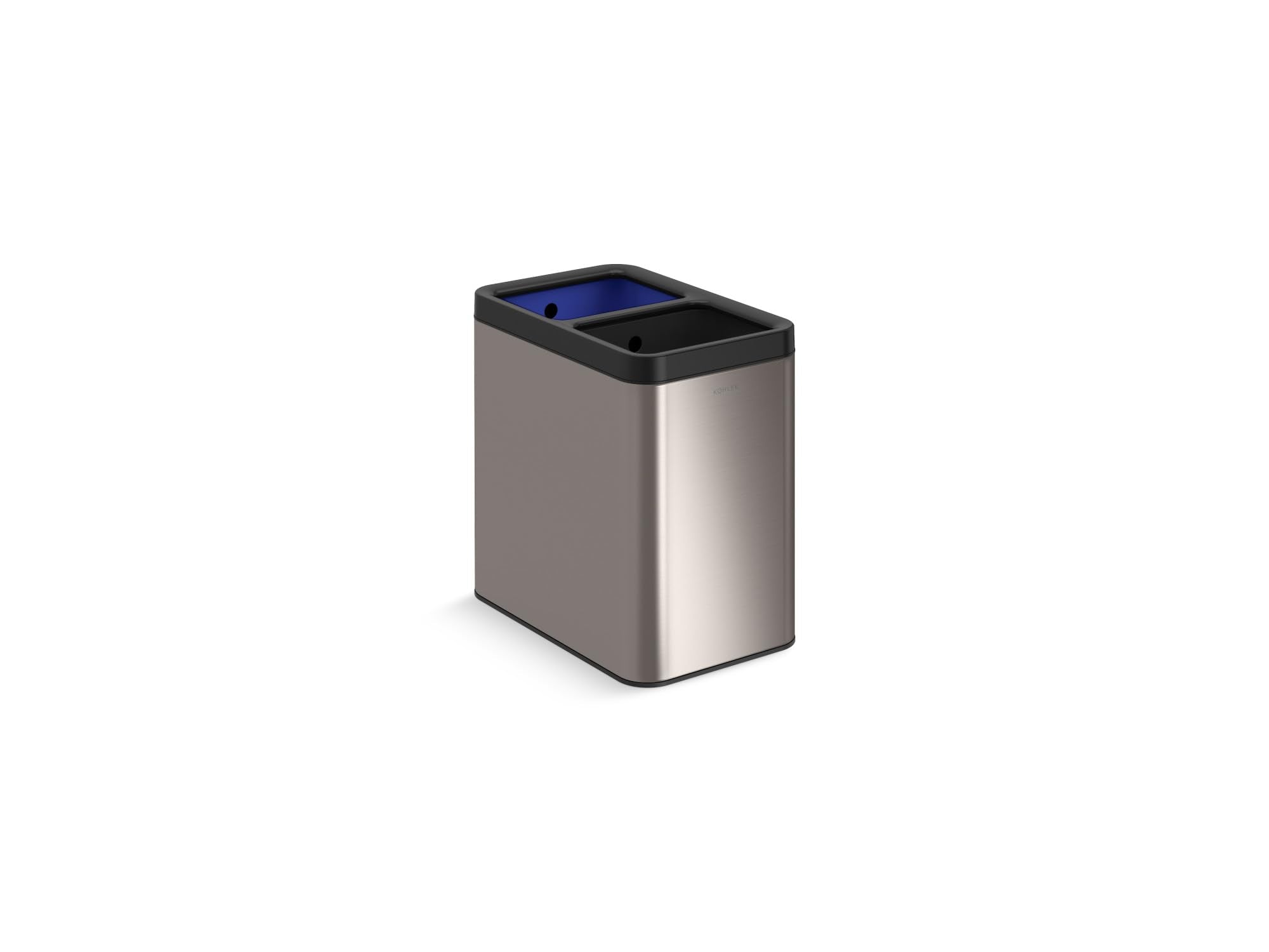 Kohler K-31315-St 22-Liter Dual-Bin Open-Top Trash Can, Stainless Steel