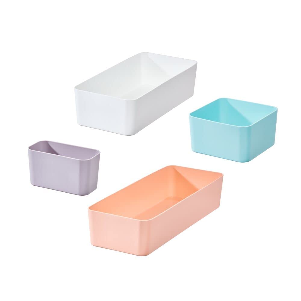 Rosanna Pansino x iDesign Recycled Plastic Drawer Organizers, Set of 4, Multicolor