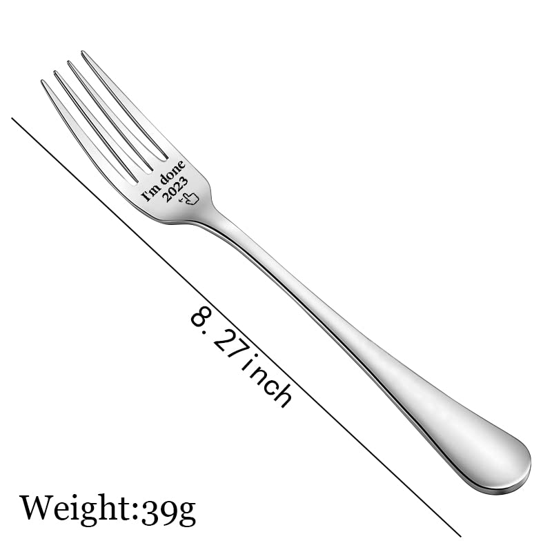 Retirement Gifts Fork For Women Men I'M Done 2023 Forks For Coworkers Boss Colleague Christmas Birthday Gift For Dad Sister Funn