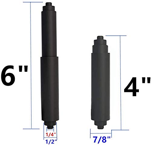 Toilet Paper Holder Roller 2Pcs Black Color Plastic Toilet Tissue Flexible Holder Replacement Bathroom Plastic Spring Loaded Ins