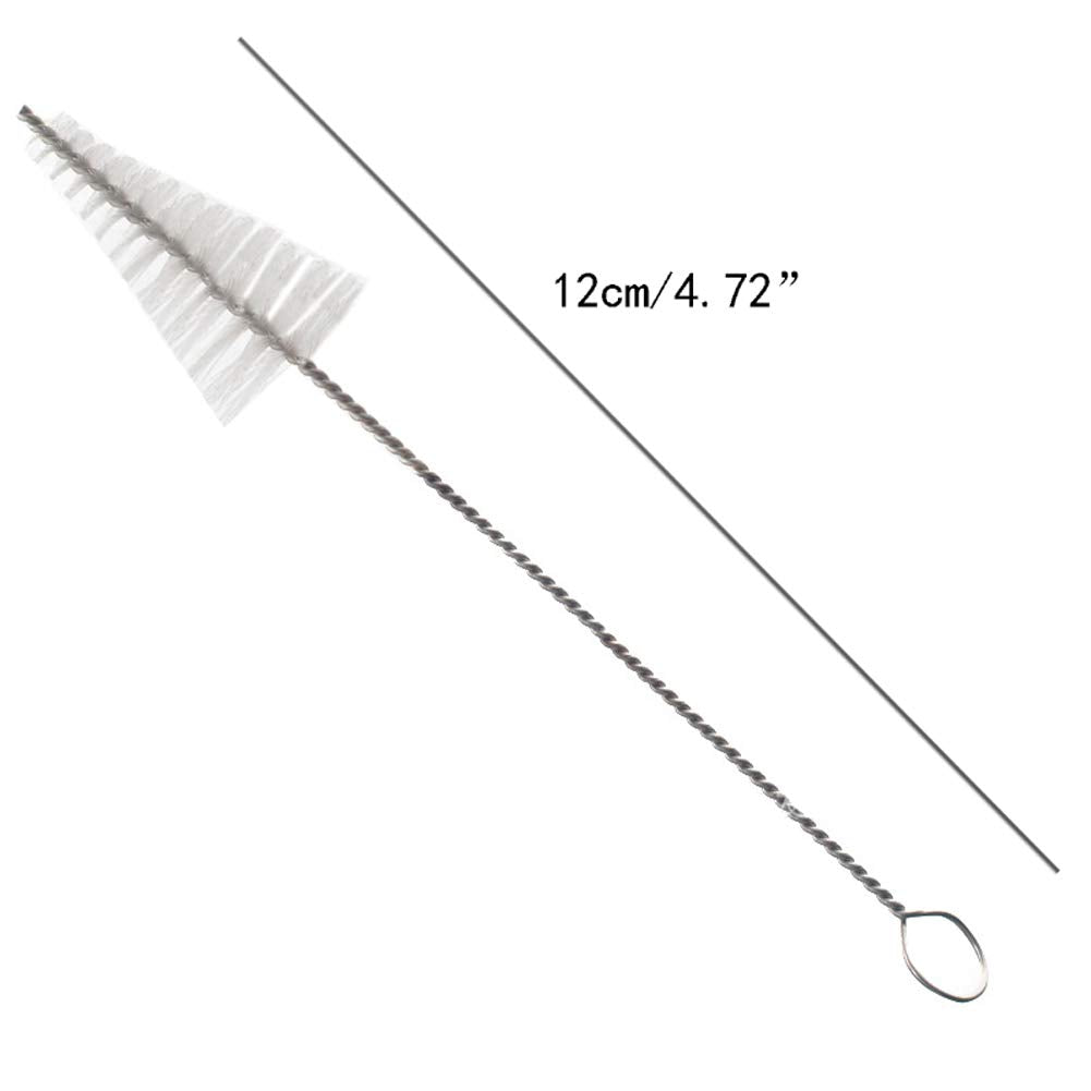 12Pcs Triangle Nylon Cake Decorating Tips Brushes Professional Cake Decorating Mouth Icing Dispensers Tips Cleaning Brushes Tube