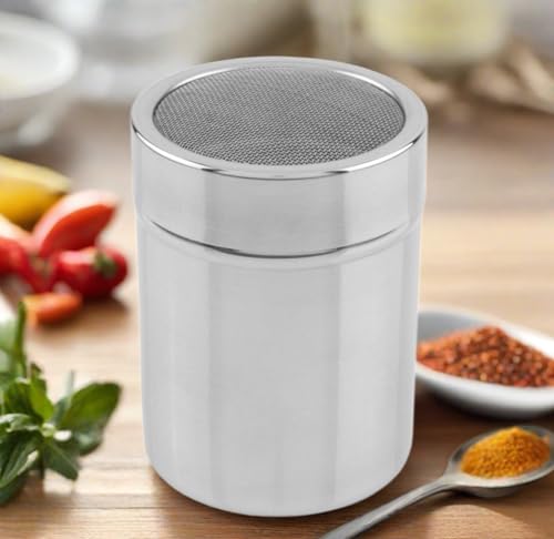 Cuisinox Stainless Steel Chocolate/Icing Sugar/Cocoa Powder/ Shaker Duster Coffee Stencils Cappuccino Latte Art, 3.5'' X 2.7''