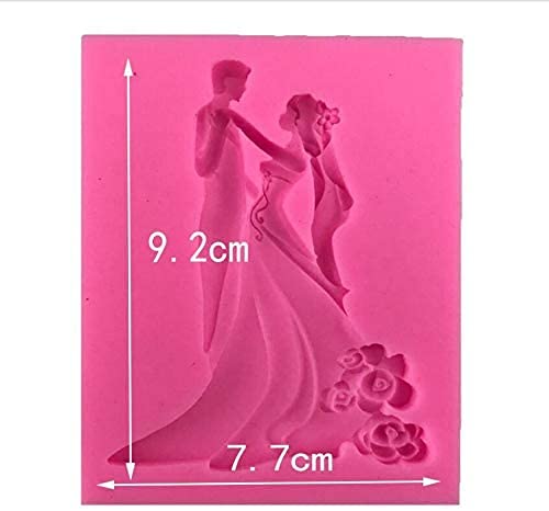 Beespring Bride And Groom Couple Silicone Fondant Mold For Wedding Cake Decorating Cake Topper Cupcake Chocolate Mold