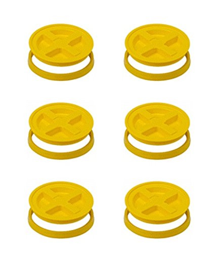 5 Gallon Yellow Gamma Seal Lid- 6 Pack