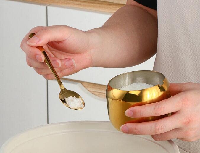 123Arts Stainless Steel Sugar Bowl With Lid And Spoon, Sugar Container For Coffee Salt Spices