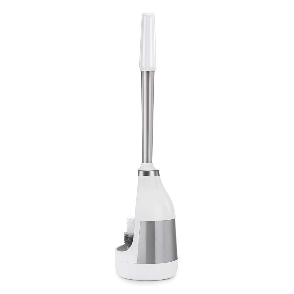 Polder Belle Design Toilet Brush Caddy With Optimized Brush Head For Hard-To-Reach Places