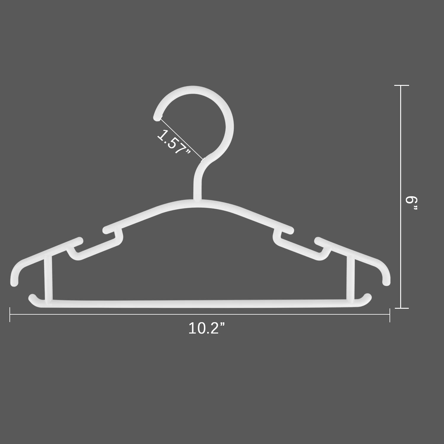 Goodtou Baby Hangers Plastic Kids Hangers Clothing Toddler Hangers 100 Pack Hangers For Baby Children Toddler Hangers White