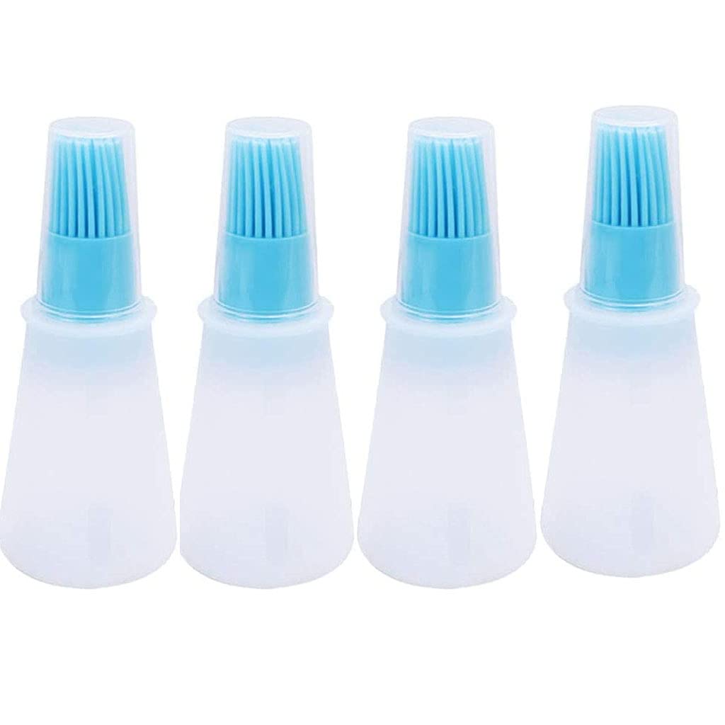 NBrand 4 Pcs Silicone Oil Bottle Brush Bbq/Pastry Basting Brushes,Silicone Cooking Grill Barbecue Baking Pastry Oil/Honey/Sauce