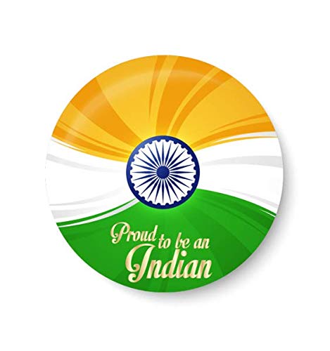 Peacockride Proud To Be An Indian I Indian Flag Fridge Magnet (Metal, Multicolour, 75Mm)