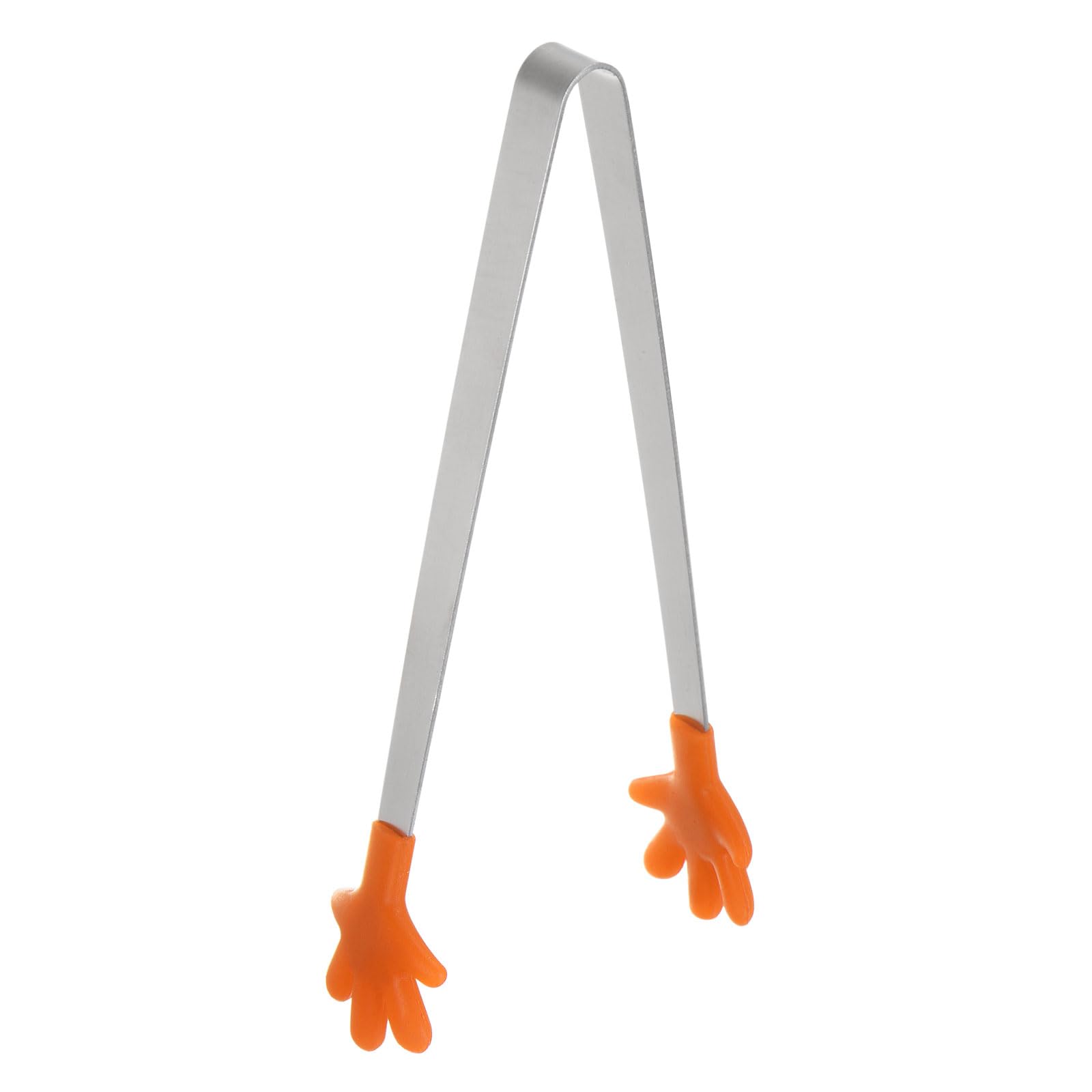 Harfington Mini Food Tongs 5.67 Hand Shape Stainless Steel With Silicon Tips Small Cooking Tongs Kitchen Food Tongs Serving Ton