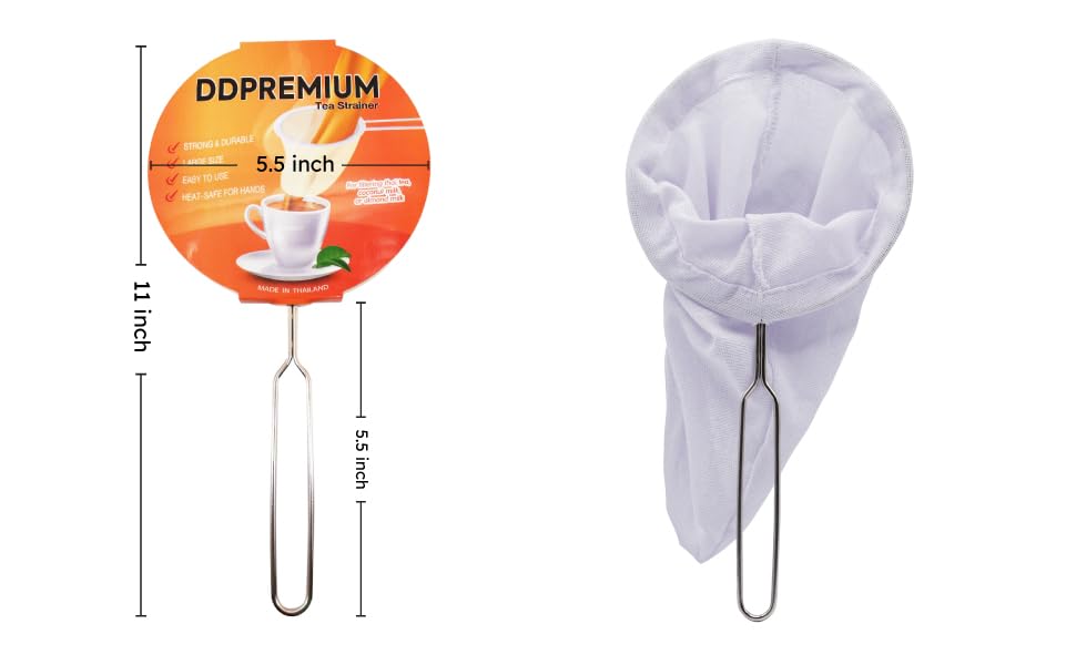 Ddpremium Tea Filter Reusable Stainless Steel Strainer, Friendly Using Durable, For A Healthier Tea Experience - Compatible With