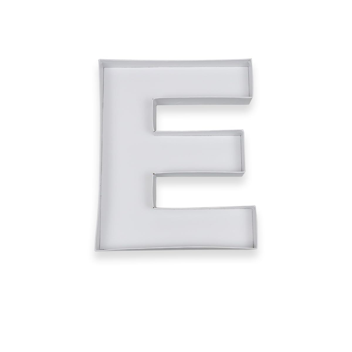 10 E Shaped Cardboard Letter Mache Chocolate Sweets Candy Container Box (White,E )