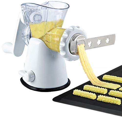 Tredoni Long/Elongated Biscuits Cookie Maker Schablone/Bar ~2 Inch (5Cm) Meat Mincer Attachment, 4 Patterns Churros Dough Pastry