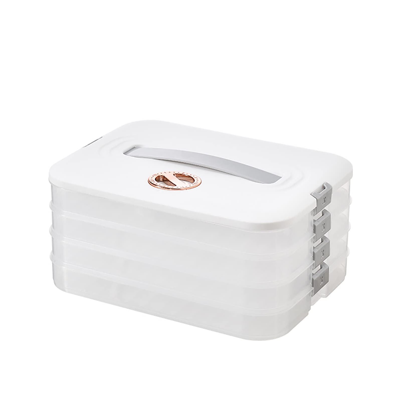 Jonvin 4Layer Food Storage Containers with Lids Dumpling Storage Box